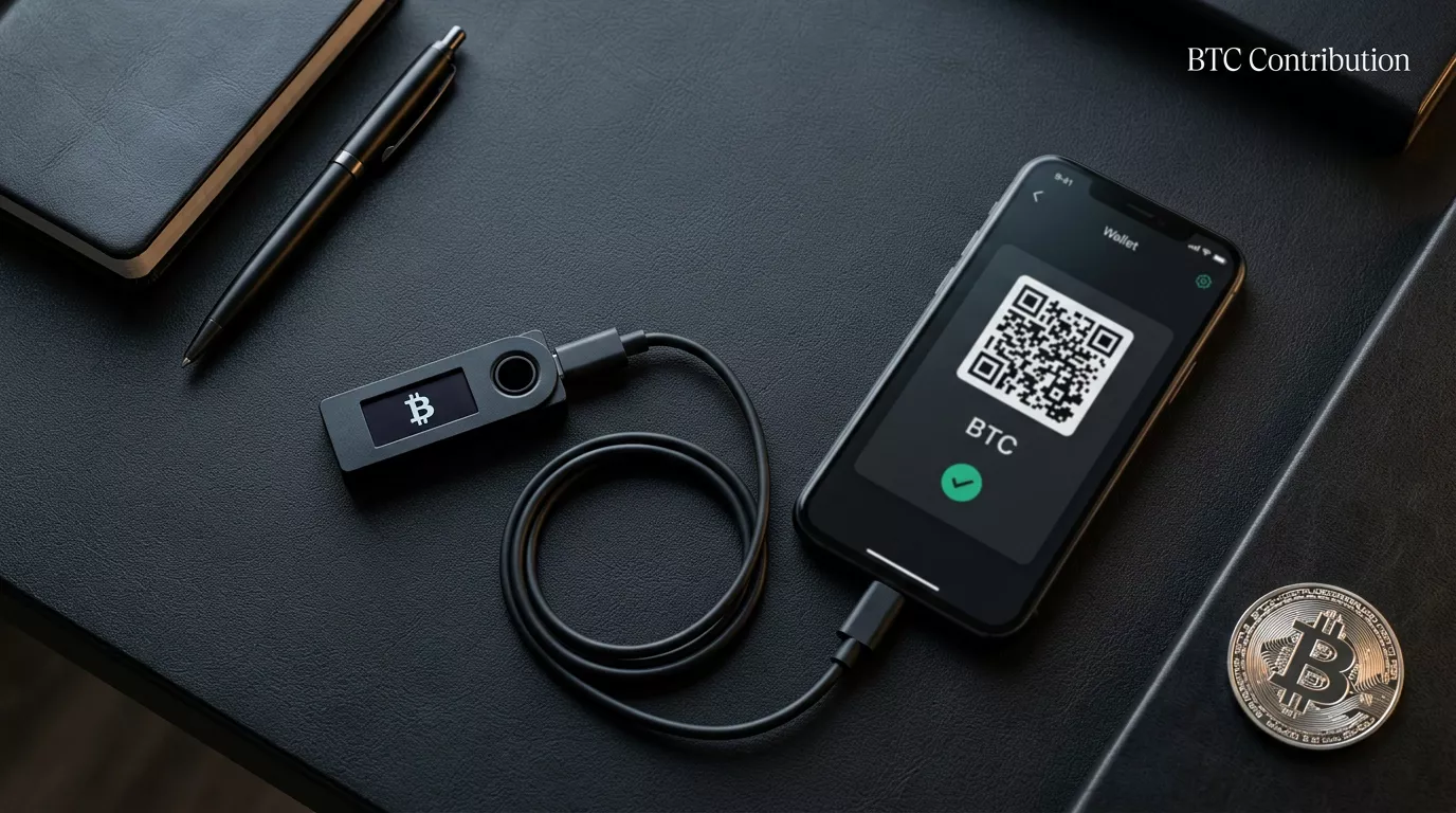 BTC sissemakse kihlveokontorisse – hardware-rahakott ja QR-kood nutitelefonis