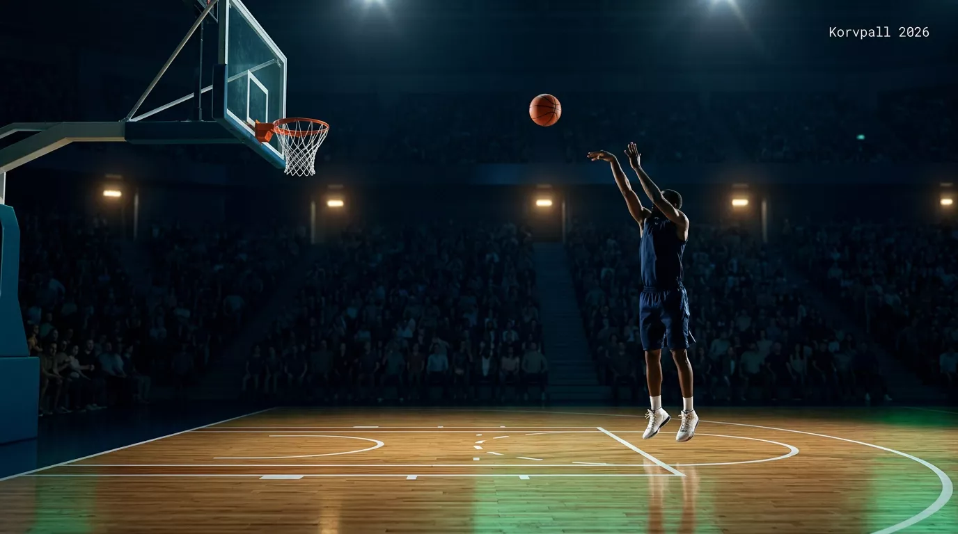 Korvpall krüpto-panustamises 2026 – NBA-stiilis sisemängu õhtune korvpalli väljak